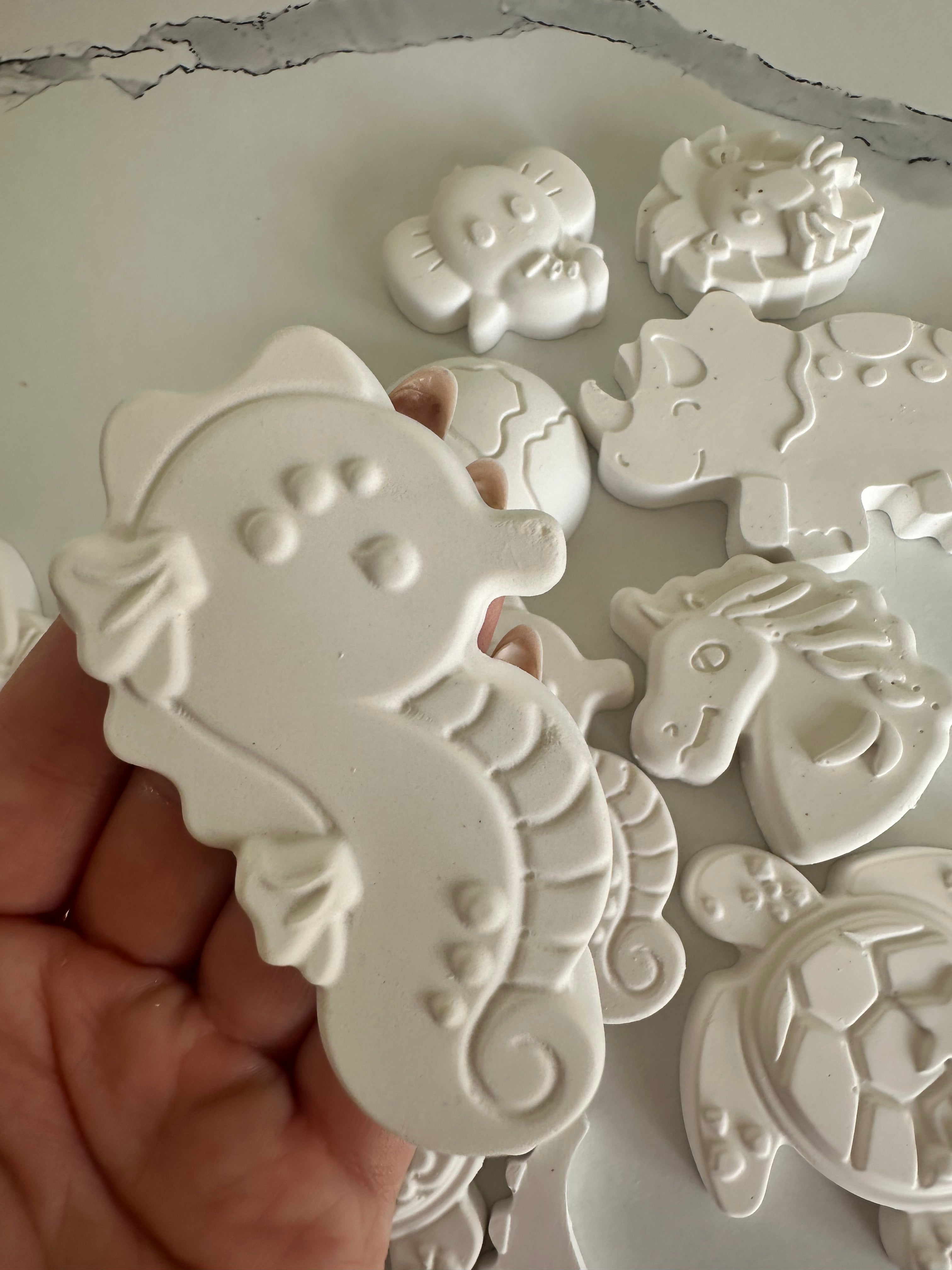 Imperfect Plaster Figures Craft Kit | 3-4 Handmade Figures, Paint Pots, Brush