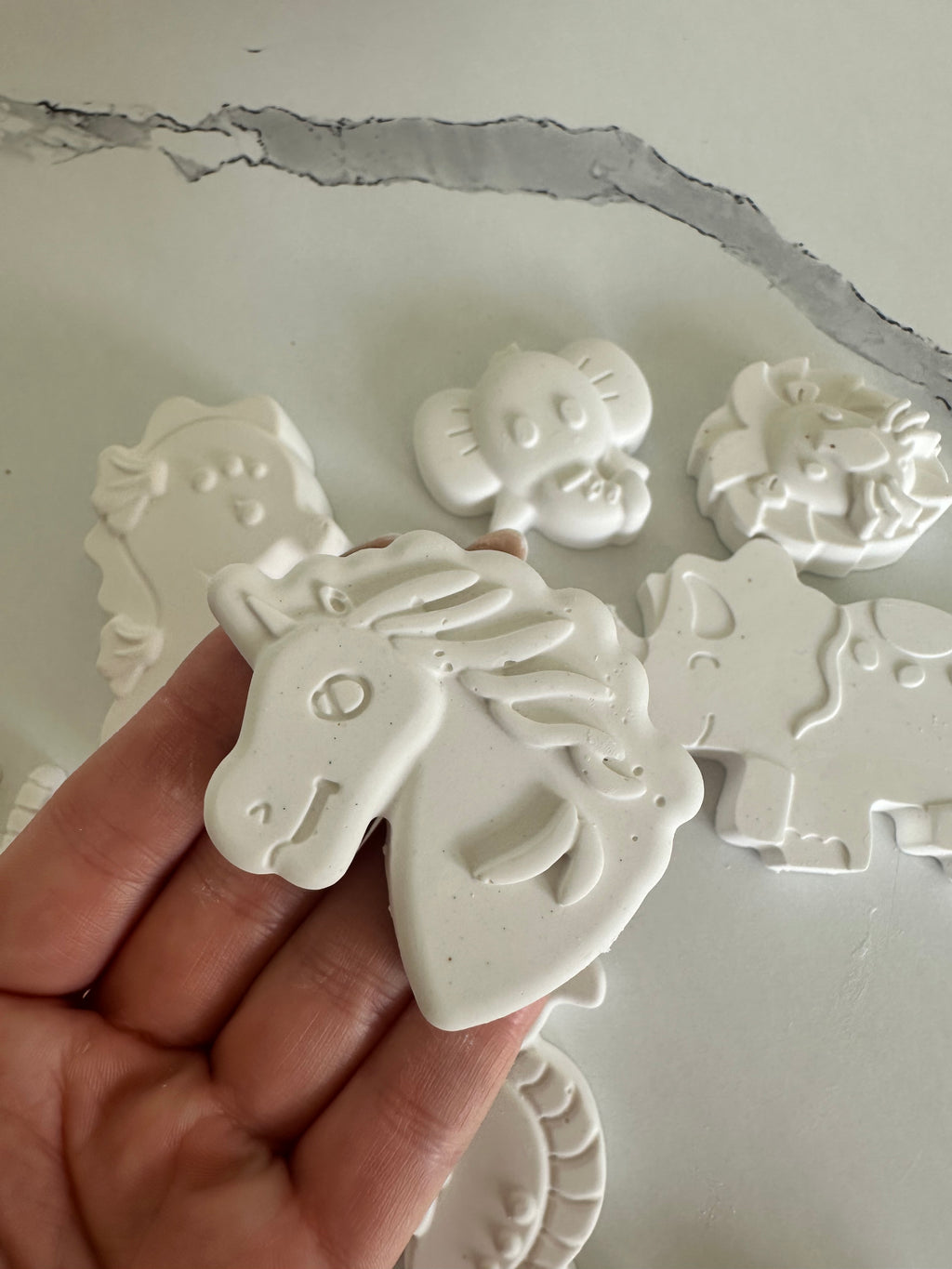 Imperfect Plaster Figures Craft Kit | 3-4 Handmade Figures, Paint Pots, Brush