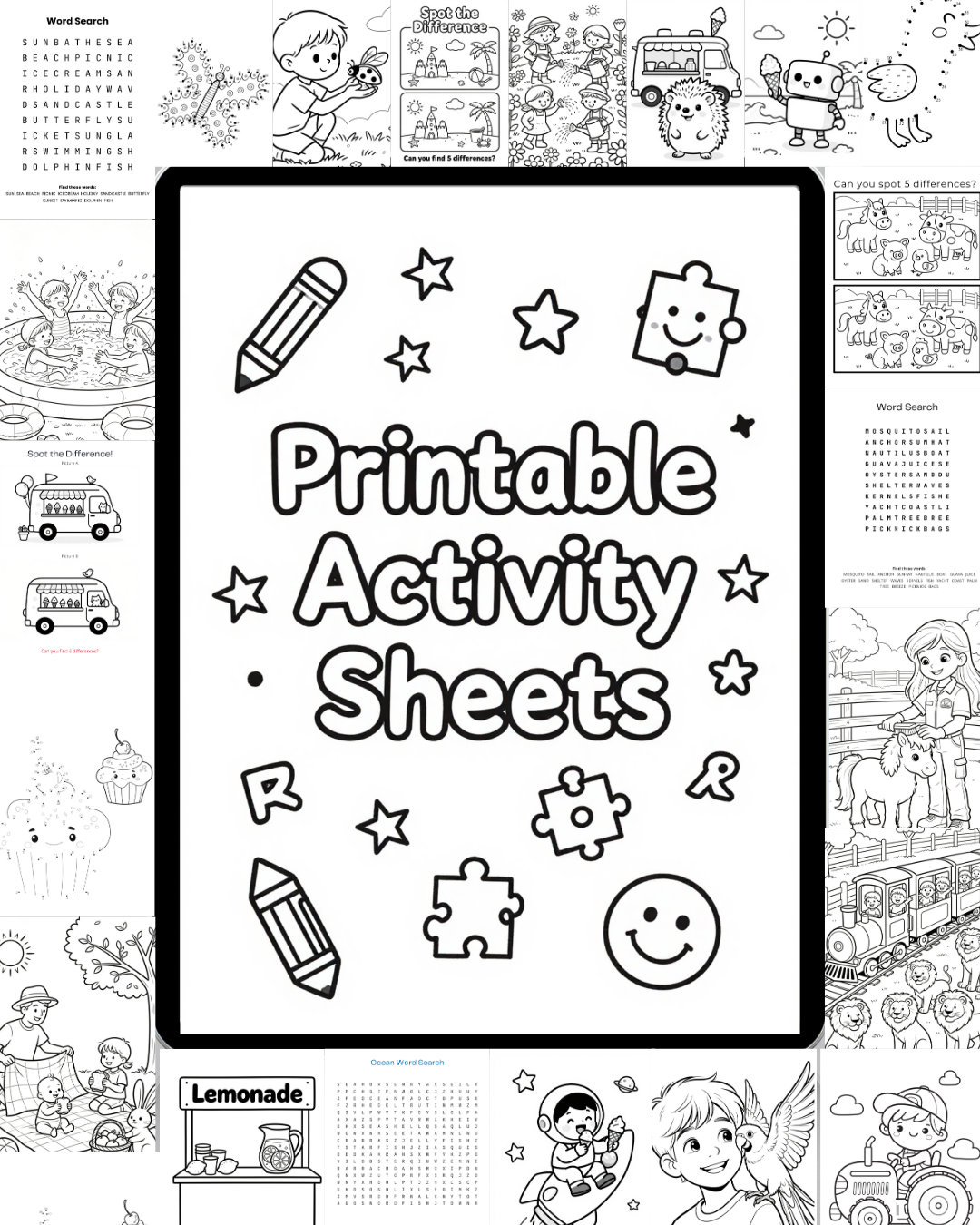 Summer Printable Activity Sheets